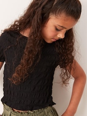 Black Textured T-Shirt (3-16yrs) - Image 1 of 5