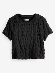 Black Textured T-Shirt (3-16yrs) - Image 4 of 5