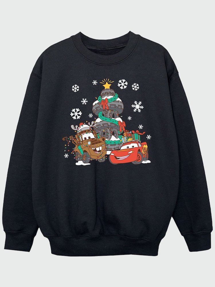 Rags & Rascals Black Disney Cars Christmas Sweatshirt - Image 2 of 4 Rags & Rascals Black Disney Cars Christmas Sweatshirt - Image 2 of 4