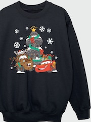 Rags & Rascals Black Disney Cars Christmas Sweatshirt - Image 3 of 4