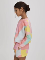 Reiss Multi Jessie Teen Crew Neck Jumper and Shorts Set - Image 1 of 8