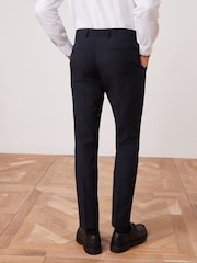 Navy Blue Slim Fit Suit Trousers - Image 3 of 7
