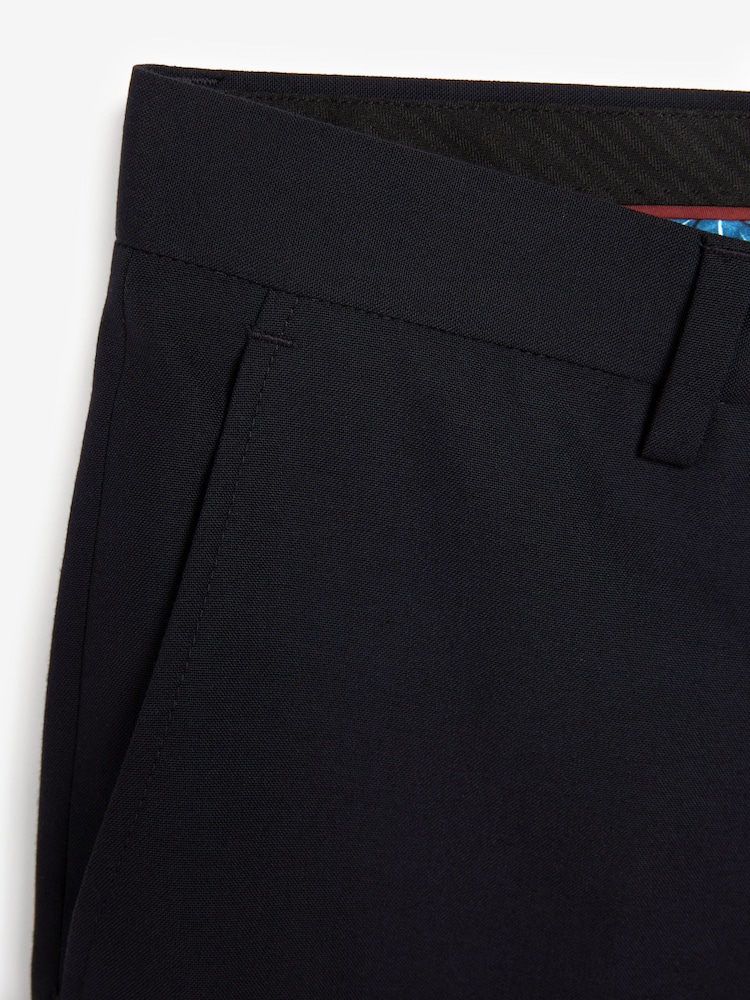 Navy Blue Slim Fit Suit Trousers - Image 7 of 7