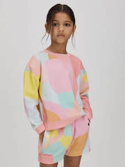 Reiss Multi Jessie Senior Crew Neck Jumper and Shorts Set - Image 3 of 8