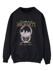 Brands In Black Harry Potter Rather Stay At Hogwarts Christmas Sweatshirt - Image 2 of 4