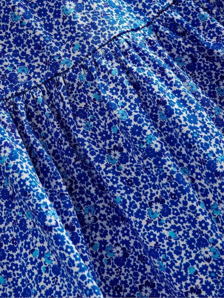 Boden Blue Tiered Printed Jersey Dress - Image 3 of 3