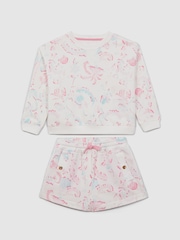Reiss Pink Jessie 13-14 yrs Crew Neck Jumper and Shorts Set - Image 2 of 7