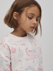 Reiss Pink Jessie 13-14 yrs Crew Neck Jumper and Shorts Set - Image 4 of 7