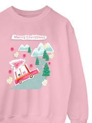 Rags & Rascals Pink Christmas Collage Sweatshirt - Image 3 of 4