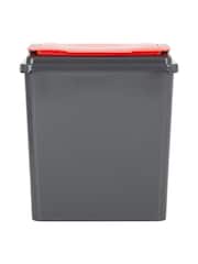 Wham Set of 3 Grey 50L Plastic Recycle Bins - Image 3 of 6