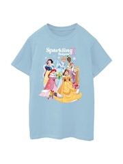 Rags & Rascals Blue Disney Princesses Christmas T-Shirt - Image 2 of 4