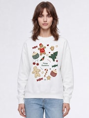 Brands In White Christmas Icons Sweatshirt - Image 1 of 4