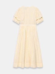 Mint Velvet Yellow Checked Midi Dress - Image 8 of 8