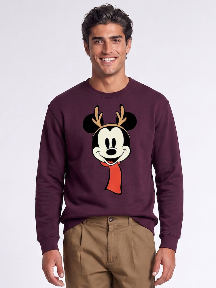 Brands In Red Disney Mickey Mouse Family Christmas Sweatshirt - Image 1 of 4 Brands In Red Disney Mickey Mouse Family Christmas Sweatshirt - Image 1 of 4