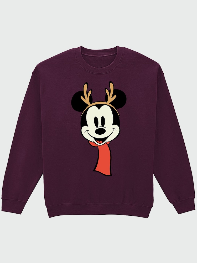 Brands In Red Disney Mickey Mouse Family Christmas Sweatshirt - Image 2 of 4 Brands In Red Disney Mickey Mouse Family Christmas Sweatshirt - Image 2 of 4