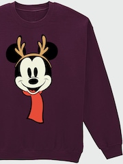 Brands In Red Disney Mickey Mouse Family Christmas Sweatshirt - Image 3 of 4