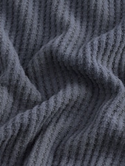 Navy Cosy Waffle Long Sleeve Pyjamas - Image 11 of 11