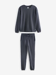 Navy Cosy Waffle Long Sleeve Pyjamas - Image 6 of 11