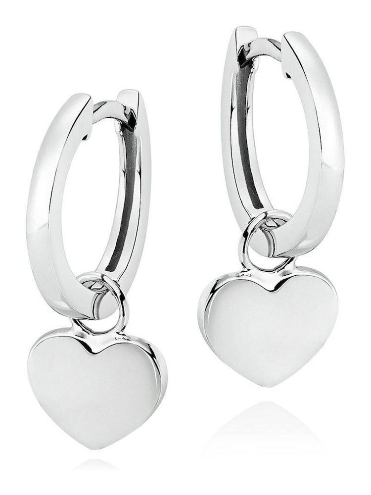 Beaverbrooks Heart Charm Hoop Earrings - Image 1 of 4