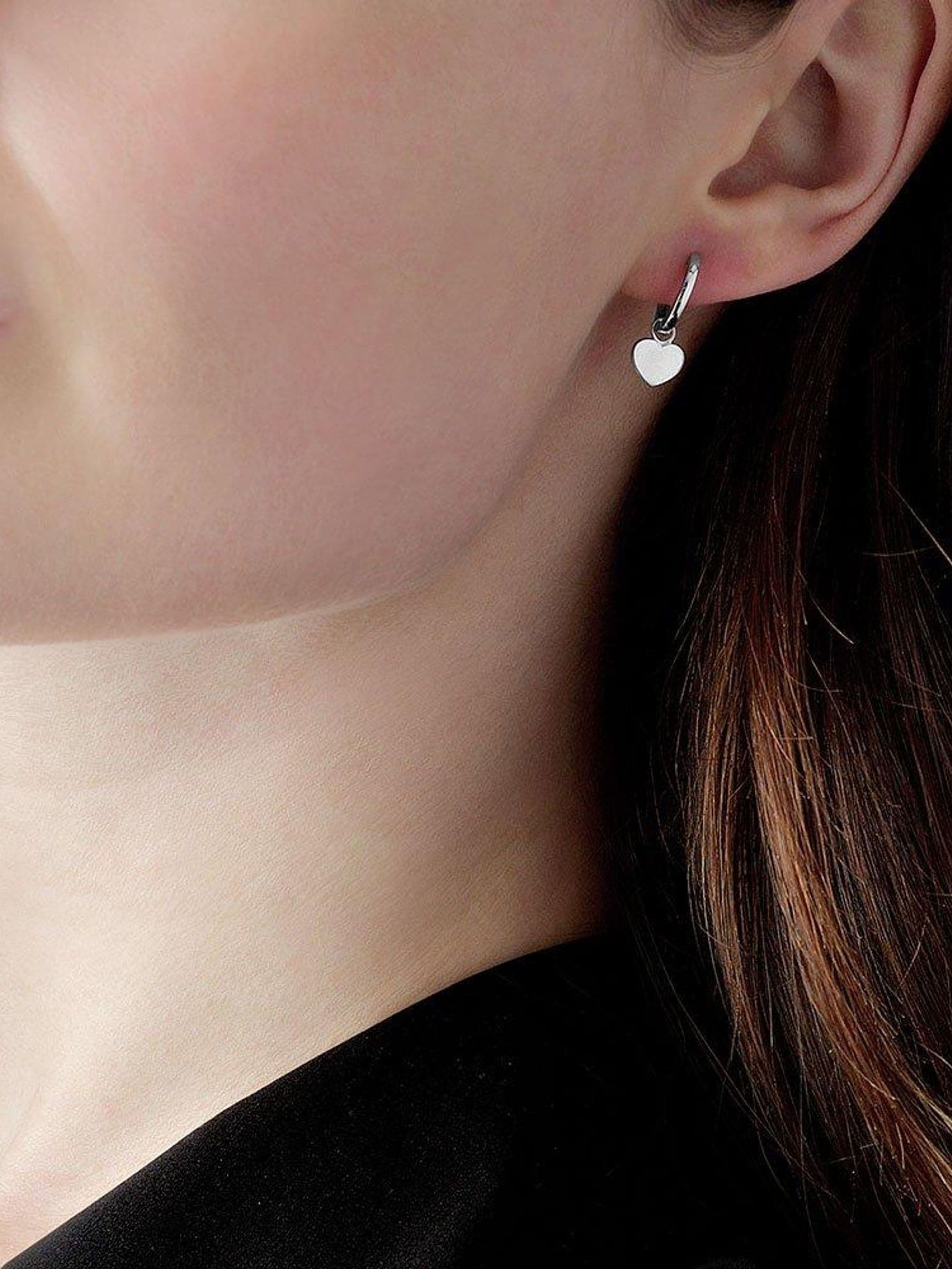 Buy Beaverbrooks Heart Charm Hoop Earrings from the Next UK online shop