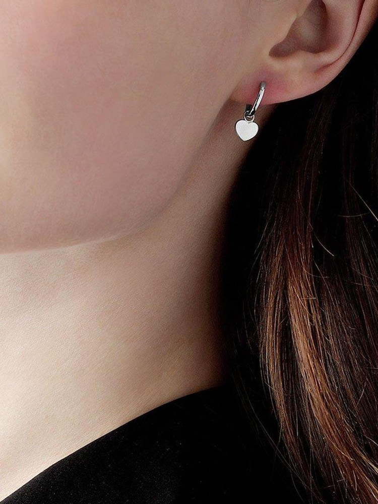 Beaverbrooks Heart Charm Hoop Earrings - Image 4 of 4