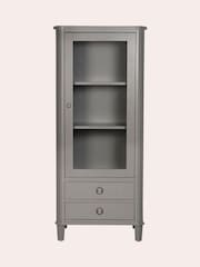 Laura Ashley Pale Charcoal Henshaw 1 Door 2 Drawer Display Unit - Image 3 of 5