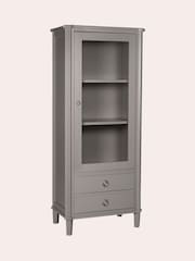 Laura Ashley Pale Charcoal Henshaw 1 Door 2 Drawer Display Unit - Image 4 of 5
