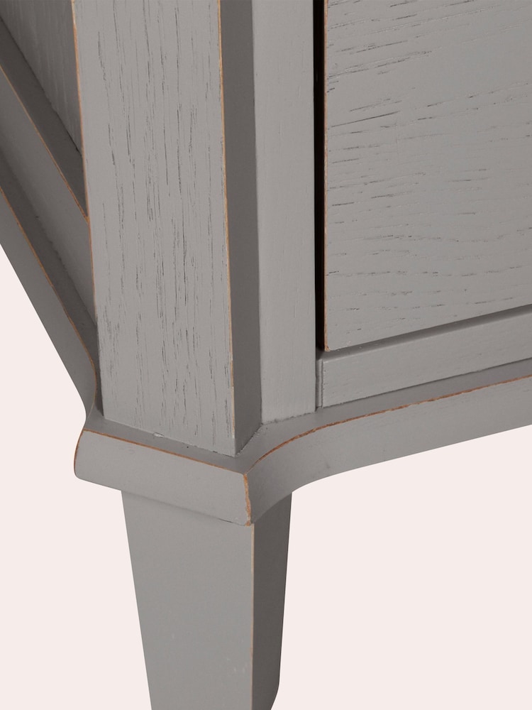 Laura Ashley Pale Charcoal Henshaw 1 Door 2 Drawer Display Unit - Image 5 of 5