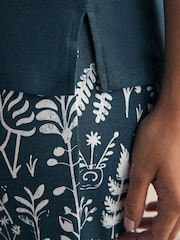 Navy Woodland 100% Cotton Short Sleeve Pyjamas - Image 5 of 9