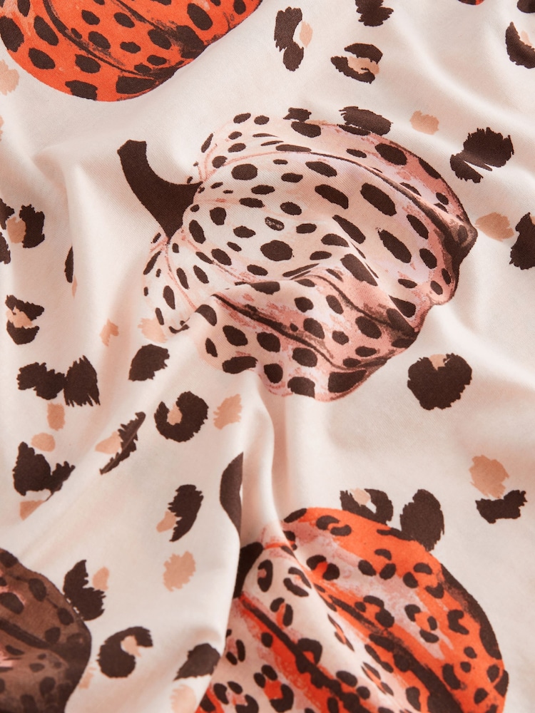 Animal Pumpkin Long Sleeve 100% Cotton Pyjamas - Image 8 of 8