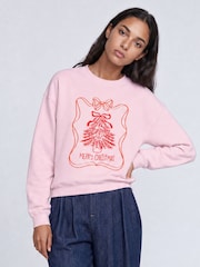 Brands In Pink Merry Christmas Cute Sweatshirt - Image 1 of 4