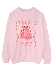 Brands In Pink Merry Christmas Cute Sweatshirt - Image 2 of 4