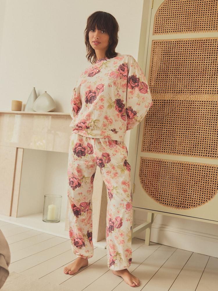 Pink Floral 100% Cotton Long Sleeve Pyjamas - Image 2 of 6