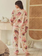 Pink Floral 100% Cotton Long Sleeve Pyjamas - Image 3 of 6