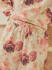 Pink Floral 100% Cotton Long Sleeve Pyjamas - Image 5 of 6