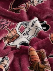 Burgunderrot - Übergroßer Decken-Hoodie mit herbstlichem Kürbismotiv - Bild 6 von 7