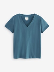 Chambray Blue Geo 100% Cotton Short Sleeve Pyjamas - Image 6 of 8