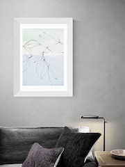 East End Prints Brown Leaves On Pastel Blue & Mint Print by Iris Lehnhardt - Image 2 of 3
