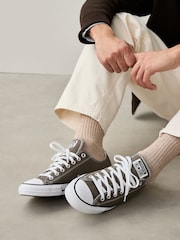 Converse Grey Chuck Taylor Ox Trainers - Image 1 of 5
