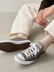 Converse Grey Chuck Taylor Ox Trainers - Image 3 of 5