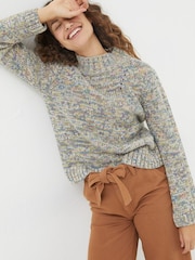 FatFace Natural Alexis Wildscapes Jumper - Image 1 of 5
