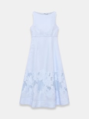 Mint Velvet Linen Blend Lace Midi Dress - Obraz 7 z 8