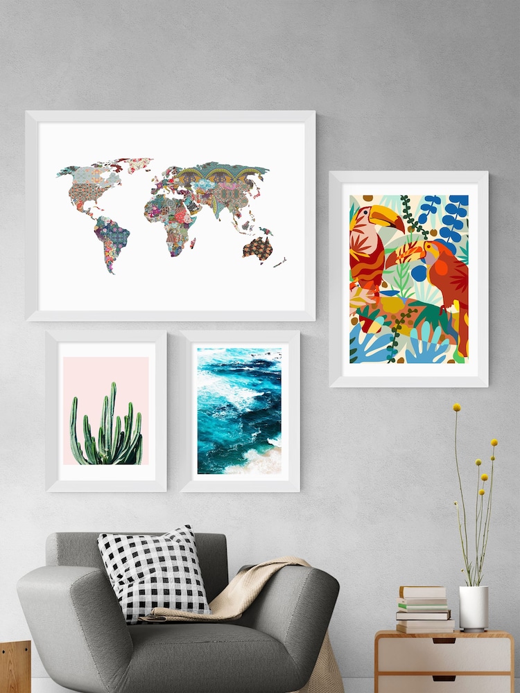 East End Prints White Sea Foam Print - Image 3 of 3