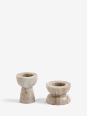 Grey N. Premium Marble Tea Light Candle Holders - Image 3 of 4