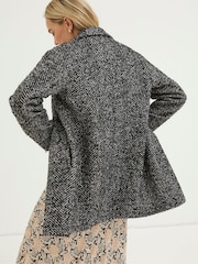 FatFace Black Marin Wool Blend Coat - Image 2 of 5