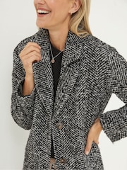 FatFace Black Marin Wool Blend Coat - Image 3 of 5