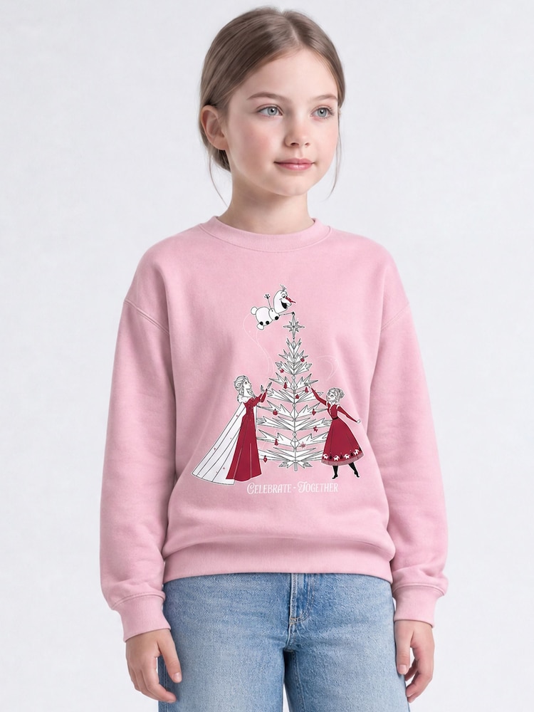 Rags & Rascals Disney Frozen Celebrate Christmas Sweatshirt - Imagen 1 de 4