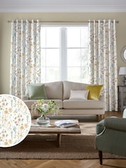 Laura Ashley Pale Gold Wild Meadow Made to Measure 100% Cotton Curtains - Image 2 of 9