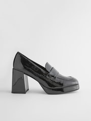 Black Forever Comfort® Platform Loafers Heels - Image 4 of 7