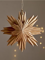 Nkuku Antique Brass Amata Hanging Star - Image 1 of 5